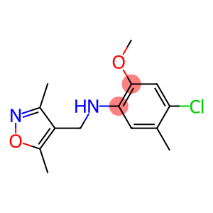 4-chloro-N-[(3,5-dimethyl-1,2-oxazol-4-yl)methyl]-2-methoxy-5-methylaniline