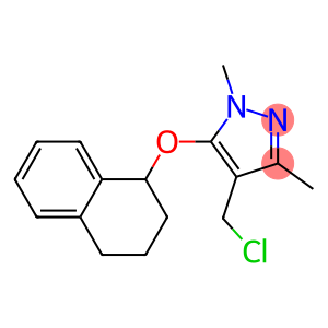 4-(chloromethyl)-1,3-dimethyl-5-(1,2,3,4-tetrahydronaphthalen-1-yloxy)-1H-pyrazole