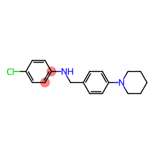 4-chloro-N-{[4-(piperidin-1-yl)phenyl]methyl}aniline