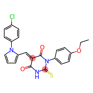5-{[1-(4-chlorophenyl)-1H-pyrrol-2-yl]methylene}-1-(4-ethoxyphenyl)-2-thioxodihydro-4,6(1H,5H)-pyrimidinedione