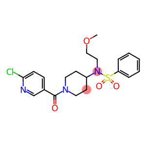 1-((6-CHLOROPYRIDIN-3-YL)CARBONYL)-4-((2-METHOXYETHYL)(PHENYLSULPHONYL)AMINO)PIPERIDINE