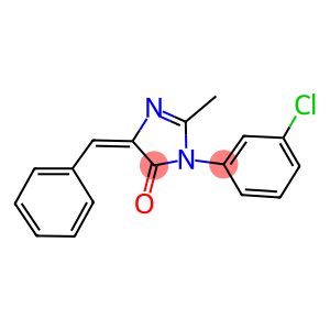 1-(3-CHLOROPHENYL)-2-METHYL-4-(PHENYLMETHYLENE)-2-IMIDAZOLIN-5-ONE