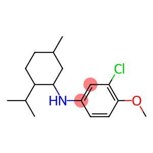 3-chloro-4-methoxy-N-[5-methyl-2-(propan-2-yl)cyclohexyl]aniline