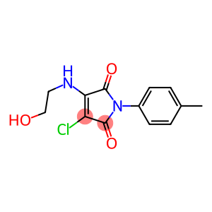 3-chloro-4-[(2-hydroxyethyl)amino]-1-(4-methylphenyl)-1H-pyrrole-2,5-dione