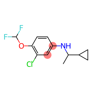 3-chloro-N-(1-cyclopropylethyl)-4-(difluoromethoxy)aniline