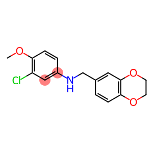 3-chloro-N-(2,3-dihydro-1,4-benzodioxin-6-ylmethyl)-4-methoxyaniline