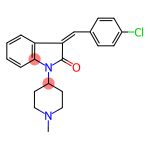 3-[(4-CHLOROPHENYL)METHYLENE]-1,3-DIHYDRO-1-(1-METHYLPIPERIDIN-4-YL)-(2H)-INDOL-2-ONE