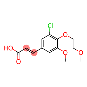 3-[3-chloro-5-methoxy-4-(2-methoxyethoxy)phenyl]prop-2-enoic acid
