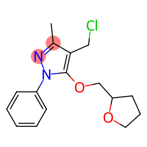 4-(chloromethyl)-3-methyl-5-(oxolan-2-ylmethoxy)-1-phenyl-1H-pyrazole