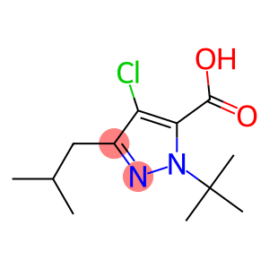 4-CHLORO-1-(1,1-DIMETHYLETHYL)-3-(2-METHYLPROPYL)-1H-PYRAZOLE-5-CARBOXYLIC ACID