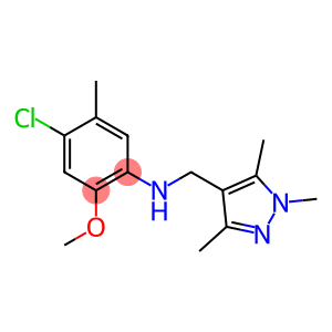 4-chloro-2-methoxy-5-methyl-N-[(1,3,5-trimethyl-1H-pyrazol-4-yl)methyl]aniline