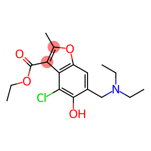 4-Chloro-6-(diethylaminomethyl)-5-hydroxy-2-methyl-3-benzofurancarboxylic acid ethyl ester