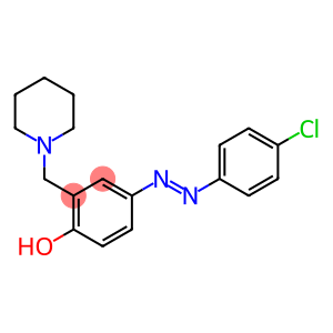 4-[2-(4-chlorophenyl)diaz-1-enyl]-2-(piperidinomethyl)phenol