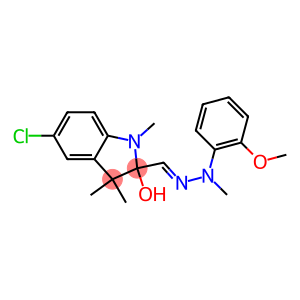5-Chloro-1,3,3-trimethyl-2-[2-(2-methoxyphenyl)-2-methylhydrazonomethyl]indolin-2-ol