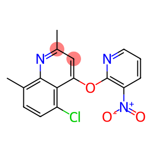 5-chloro-2,8-dimethyl-4-[(3-nitro-2-pyridyl)oxy]quinoline