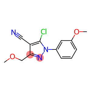 5-chloro-3-(methoxymethyl)-1-(3-methoxyphenyl)-1H-pyrazole-4-carbonitrile