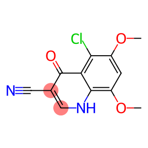 5-chloro-6,8-dimethoxy-4-oxo-1,4-dihydroquinoline-3-carbonitrile