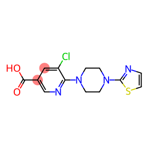 5-chloro-6-[4-(1,3-thiazol-2-yl)piperazin-1-yl]pyridine-3-carboxylic acid