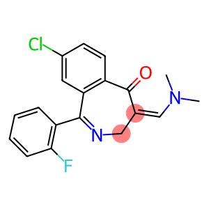 8-Chloro-1-(2-fluorophenyl)-3,4-dihydro-4-(dimethylaminomethylene)-5H-2-benzazepin-5-one
