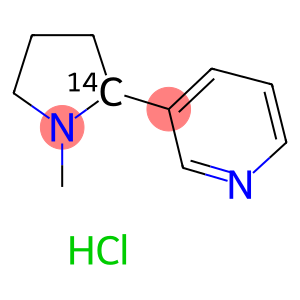 DL-NICOTINE, HYDROCHLORIDE, [PYRROLIDINE-2-14C]-