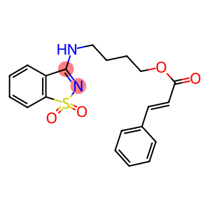 4-[(1,1-dioxido-1,2-benzisothiazol-3-yl)amino]butyl 3-phenylacrylate