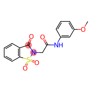 2-(1,1-dioxido-3-oxo-1,2-benzisothiazol-2(3H)-yl)-N-(3-methoxyphenyl)acetamide