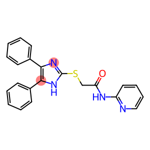 2-[(4,5-diphenyl-1H-imidazol-2-yl)sulfanyl]-N-(2-pyridinyl)acetamide