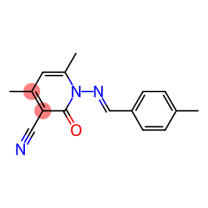 4,6-dimethyl-1-{[(E)-(4-methylphenyl)methylidene]amino}-2-oxo-1,2-dihydro-3-pyridinecarbonitrile