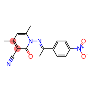 4,6-dimethyl-1-{[(E)-1-(4-nitrophenyl)ethylidene]amino}-2-oxo-1,2-dihydro-3-pyridinecarbonitrile