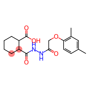 2-({2-[2-(2,4-dimethylphenoxy)acetyl]hydrazino}carbonyl)cyclohexanecarboxylic acid
