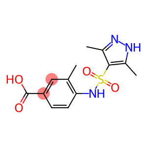 4-[(3,5-dimethyl-1H-pyrazole-4-)sulfonamido]-3-methylbenzoic acid