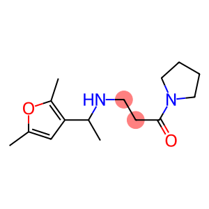3-{[1-(2,5-dimethylfuran-3-yl)ethyl]amino}-1-(pyrrolidin-1-yl)propan-1-one