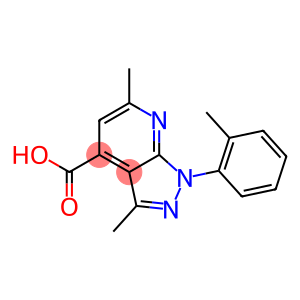 3,6-dimethyl-1-(2-methylphenyl)-1H-pyrazolo[3,4-b]pyridine-4-carboxylic acid