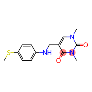 1,3-dimethyl-5-({[4-(methylsulfanyl)phenyl]amino}methyl)-1,2,3,4-tetrahydropyrimidine-2,4-dione