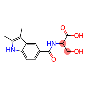 2-[(2,3-dimethyl-1H-indol-5-yl)formamido]-3-hydroxypropanoic acid