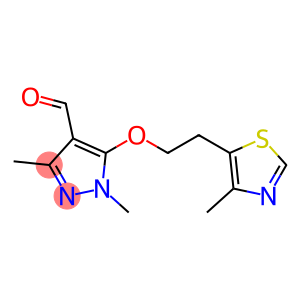 1,3-dimethyl-5-[2-(4-methyl-1,3-thiazol-5-yl)ethoxy]-1H-pyrazole-4-carbaldehyde