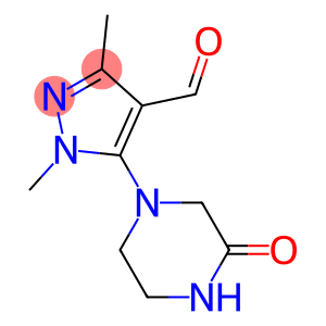 1,3-dimethyl-5-(3-oxopiperazin-1-yl)-1H-pyrazole-4-carbaldehyde
