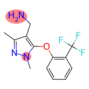 {1,3-dimethyl-5-[2-(trifluoromethyl)phenoxy]-1H-pyrazol-4-yl}methanamine