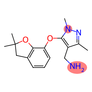 {5-[(2,2-dimethyl-2,3-dihydro-1-benzofuran-7-yl)oxy]-1,3-dimethyl-1H-pyrazol-4-yl}methanamine