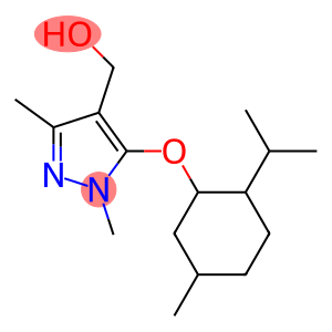 (1,3-dimethyl-5-{[5-methyl-2-(propan-2-yl)cyclohexyl]oxy}-1H-pyrazol-4-yl)methanol
