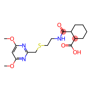 2-[2-[(4,6-DIMETHOXYPYRIMIDIN-2-YL)METHYLTHIO]ETHYLCARBAMOYL]CYCLOHEXANECARBOXYLIC ACID