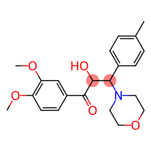1-(3,4-dimethoxyphenyl)-2-hydroxy-3-(4-methylphenyl)-3-morpholino-1-propanone
