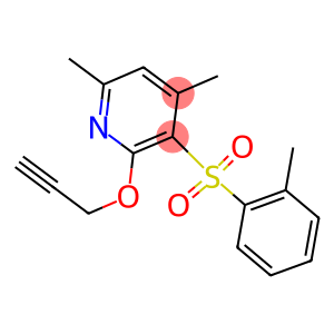 4,6-dimethyl-3-[(2-methylphenyl)sulfonyl]-2-(2-propynyloxy)pyridine