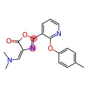 4-[(dimethylamino)methylidene]-2-[2-(4-methylphenoxy)-3-pyridyl]-4,5-dihydro-1,3-oxazol-5-one