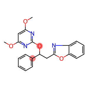 2-[2-((4,6-DIMETHOXYPYRIMIDIN-2-YL)OXY)-2-PHENYLETHYL]BENZOXAZOLE