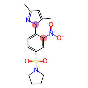 3,5-DIMETHYL-1-[2-NITRO-4-(PYRROLIDINE-1-SULFONYL)-PHENYL]-1H-PYRAZOLE