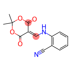 2-(((4,4-DIMETHYL-2,6-DIOXO-3,5-DIOXANYLIDENE)METHYL)AMINO)BENZENECARBONITRILE