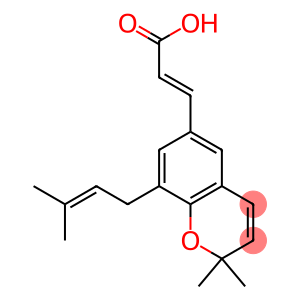 2,2-dimethyl-8-(3-methyl-2-butenyl)-benzopyran-6-propenoic acid