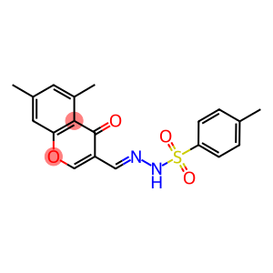 5,7-DIMETHYL-4H-CHROMEN-4-ONE-3-CARBOXALDEHYDE-(4-METHYLPHENYLSULFONYLHYDRAZONE)