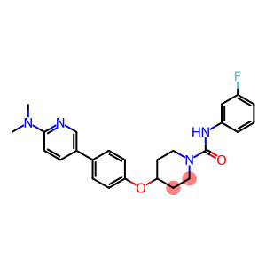 4-(4-[6-(DIMETHYLAMINO)PYRIDIN-3-YL]PHENOXY)-N-(3-FLUOROPHENYL)PIPERIDINE-1-CARBOXAMIDE